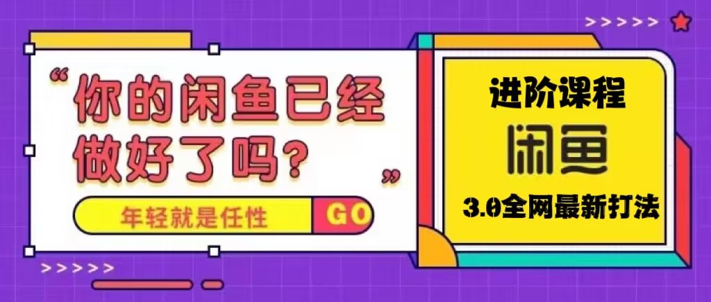 火爆全网的咸鱼玩法进阶课程，单号日入1K的咸鱼进阶课程-网亿资源平台