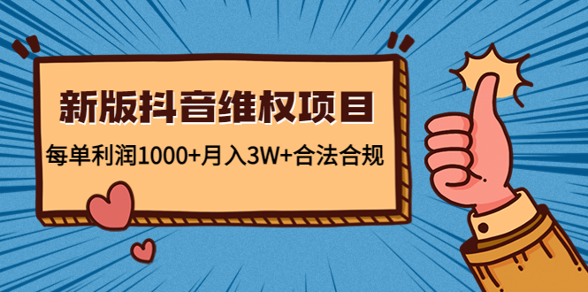 新版抖音维全项目：每单利润1000+月入3W+合法合规！-网亿资源平台