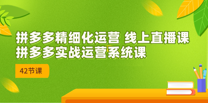 2023年8月新课-拼多多精细化运营 线上直播课：拼多多实战运营系统课-42节-网亿资源平台