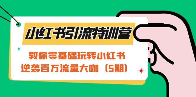 小红书引流特训营-第5期：教你零基础玩转小红书，逆袭百万流量大咖-网亿资源平台