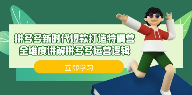 拼多多·新时代爆款打造特训营，全维度讲解拼多多运营逻辑（21节课）-网亿资源平台