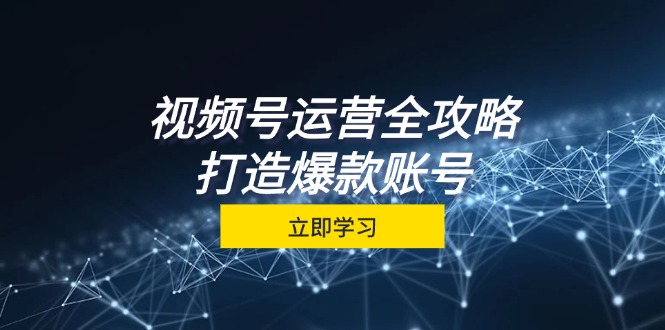 视频号运营全攻略，从定位到成交一站式学习，视频号核心秘诀-网亿资源平台