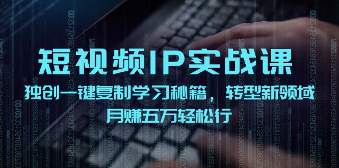 短视频 IP实战课，独创一键复制学习秘籍，转战新领域，月赚五万轻松行-网亿资源平台
