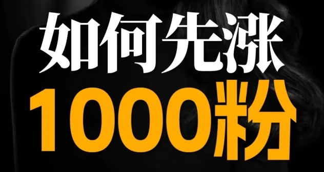 3种方法，快速上1000粉-网亿资源平台