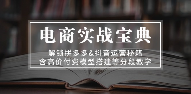 电商实战宝典 解锁拼多多&抖音运营秘籍 含高价付费模型搭建等分段教学-网亿资源平台