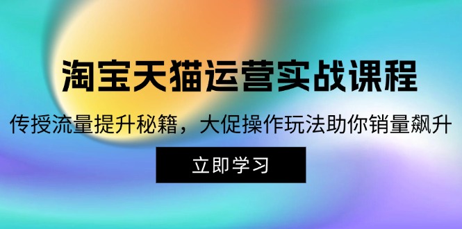 淘宝&天猫运营实战课程，传授流量提升秘籍，大促操作玩法助你销量飙升-网亿资源平台