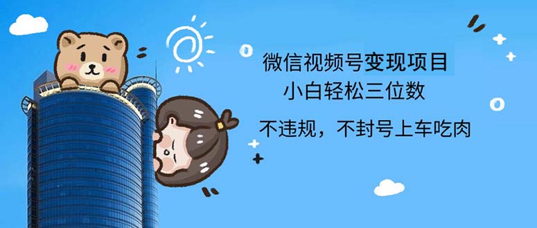 2024最新微信视频号，0撸项目，自己玩，小白轻松日入三位数-网亿资源平台