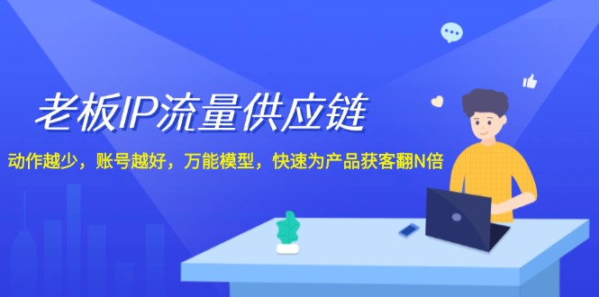 老板 IP流量 供应链，动作越少，账号越好，万能模型-网亿资源平台