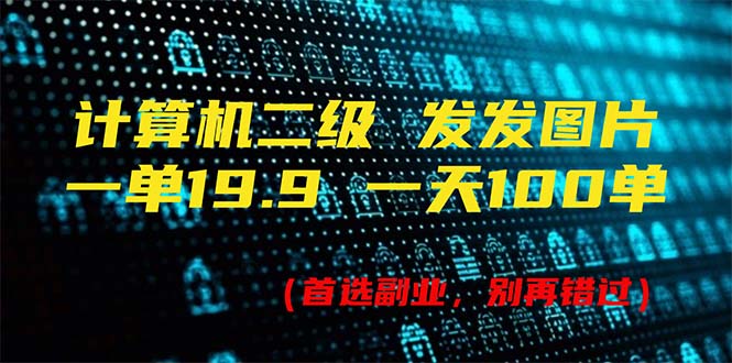 计算机二级，一单19.9 一天能出100单，每天只需发发图片-网亿资源平台