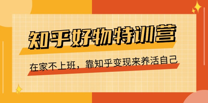 知乎好物特训营，在家不上班，靠知乎变现来养活自己（16节）-网亿资源平台