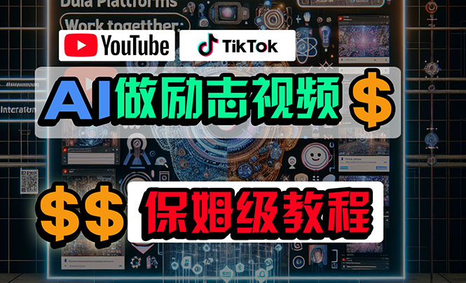利用AI制作励志视频，在YouTube和TikTok赚钱，小白可做（附工具）-网亿资源平台