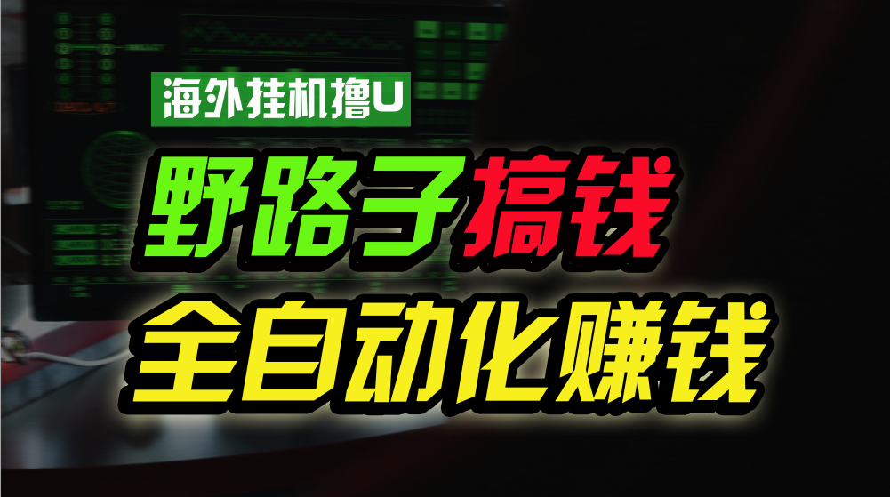 海外挂机撸U新平台，日赚8-15美元，全程无人值守，可批量放大-网亿资源平台