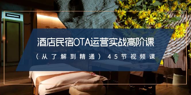 酒店民宿-OTA运营实战高阶课（从了解到精通）45节视频课-网亿资源平台
