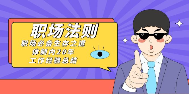 《职场 法则》职场必备生存之道，体制内20年 工作经验总结（17节课）-网亿资源平台