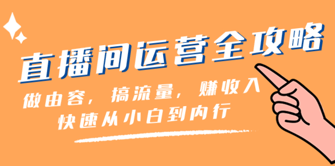 直播间-运营全攻略：做由容，搞流量，赚收入一快速从小白到内行（46节课）-网亿资源平台