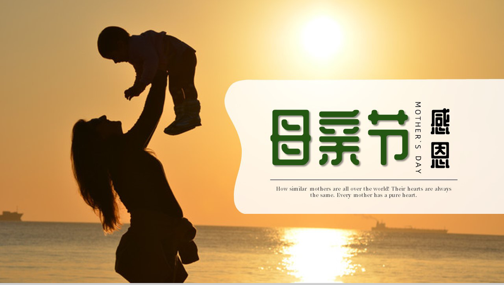 陪伴是最长情的告白感恩母亲祝福母亲PPT模板-网亿资源平台