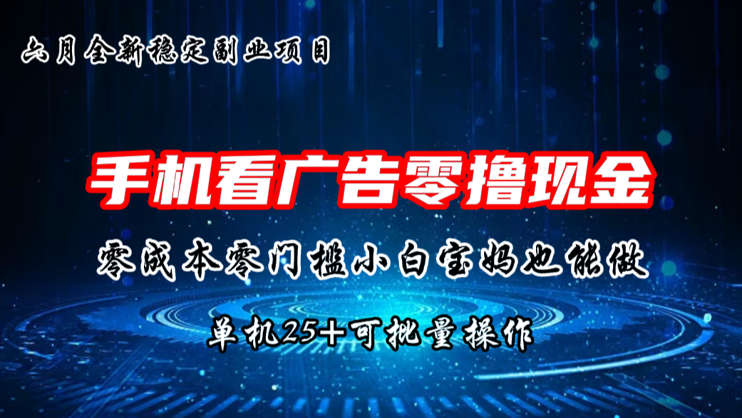 六月新项目，单机撸现金，单机20+，零成本零门槛，可批量操作-网亿资源平台