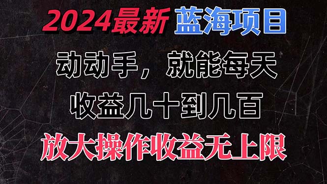 有手就行的2024全新蓝海项目，每天1小时收益几十到几百，可放大操作-网亿资源平台
