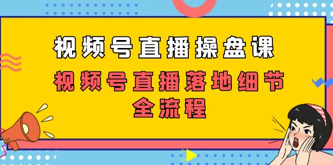 视频号直播操盘课，视频号直播落地细节全流程（27节课）-网亿资源平台