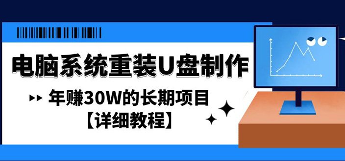 电脑系统重装U盘制作，年赚30W的长期项目【详细教程】-网亿资源平台