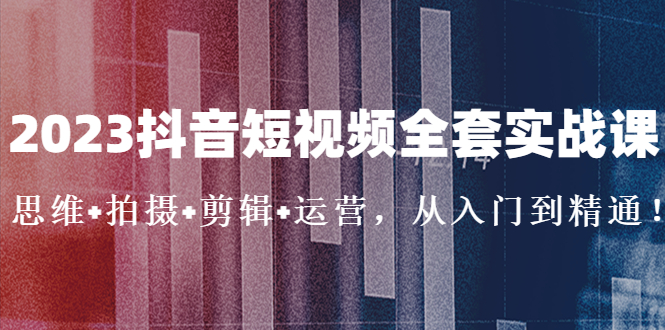 2023抖音短视频全套实战课：思维+拍摄+剪辑+运营，从入门到精通！-网亿资源平台