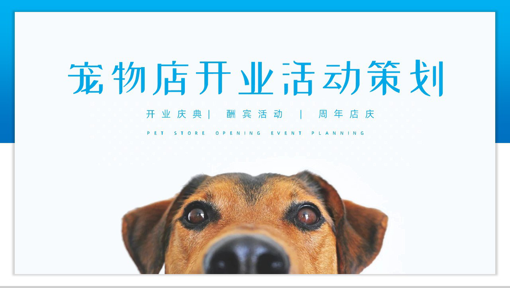 可爱宠物店开业活动策划PPT模板-网亿资源平台