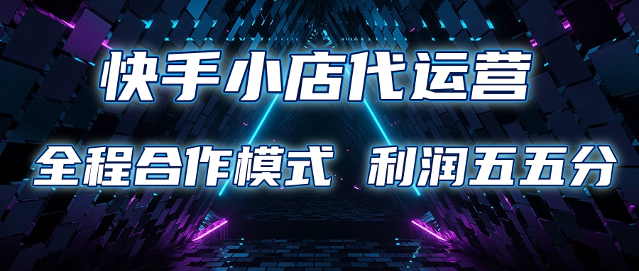 快手小店代运营 限时托管计划合作模式 利润五五分成-网亿资源平台
