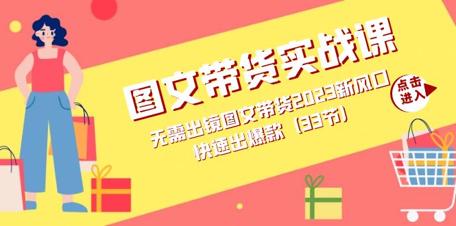 图文带货实战课：无需出镜图文带货2023新风口，快速出爆款（33节）-网亿资源平台