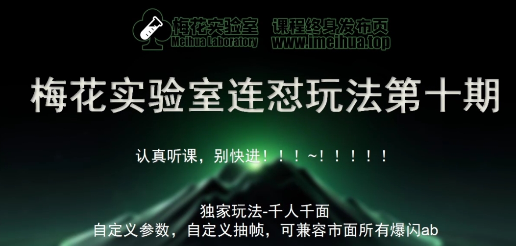 梅花实验室社群专享课视频号连怼玩法第十期课程+第二部分-FF助手全新高自由万能爆闪AB处理-网亿资源平台