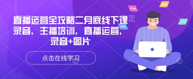 直播运营全攻略二月底线下课录音，主播培训，直播运营，录音+图片-网亿资源平台