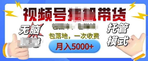 视频号挂J橱窗带货，纯托管模式，日入多张，无需剪辑，无需选品，有账号即可托管【揭秘】-网亿资源平台