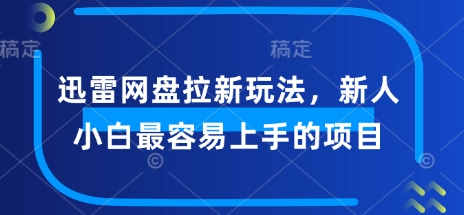 迅雷网盘拉新玩法，新人小白最容易上手的项目-网亿资源平台
