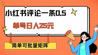 小红书评论一条0.5元 单账号一天可得25元 可矩阵操作 简单无脑靠谱【揭秘】-网亿资源平台