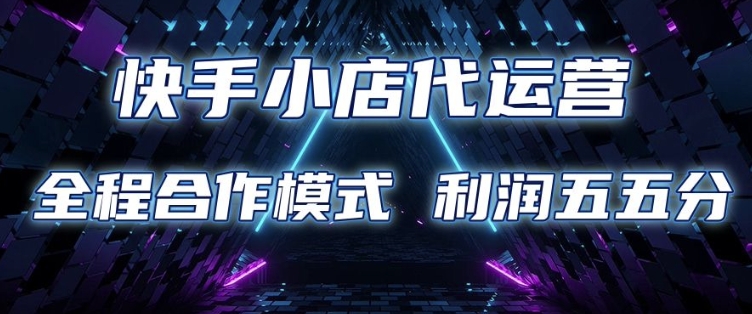 快手小店代运营 限时托管计划 合作模式 利润五五分成【揭秘】-网亿资源平台